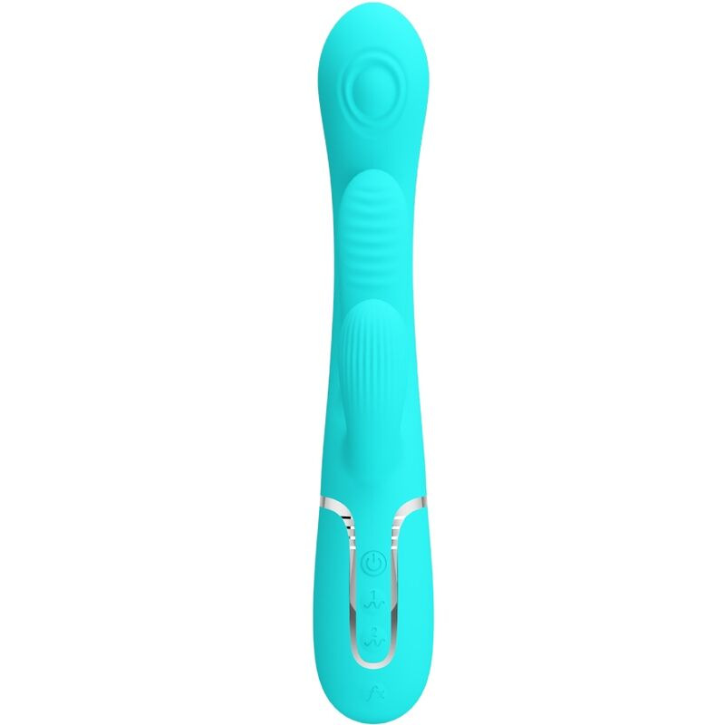 Pretty love - shania triple rabbit multifunction vibrator 3 in 1 blue 1