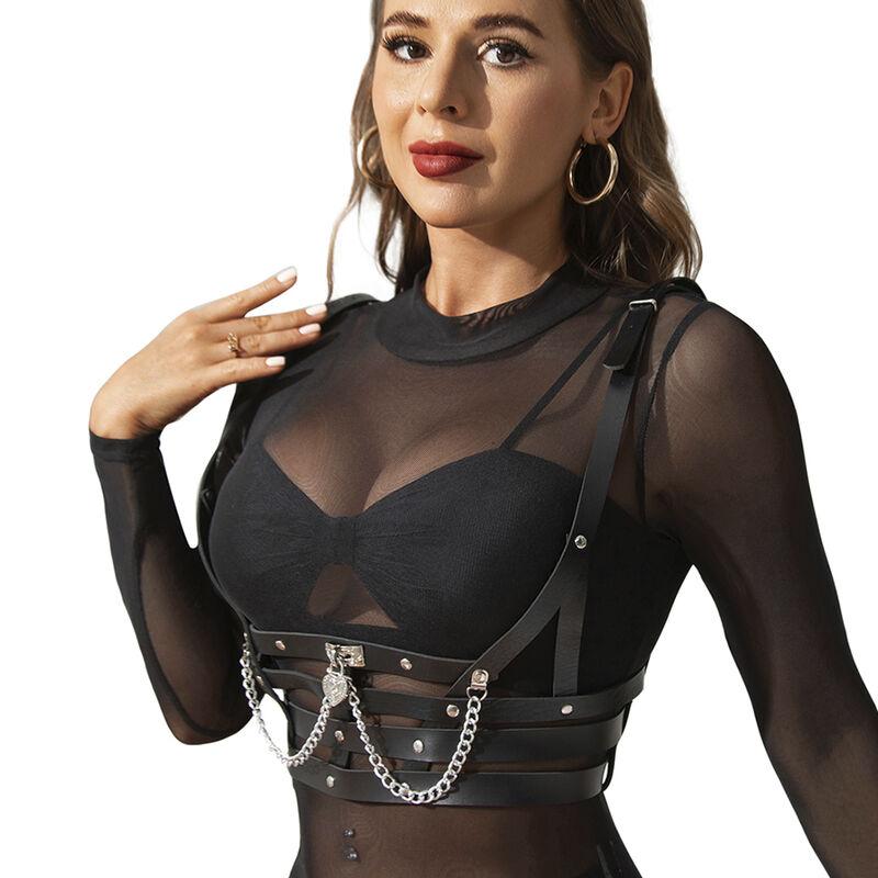 Subblime - Corset Harness With Chaindetail One Size