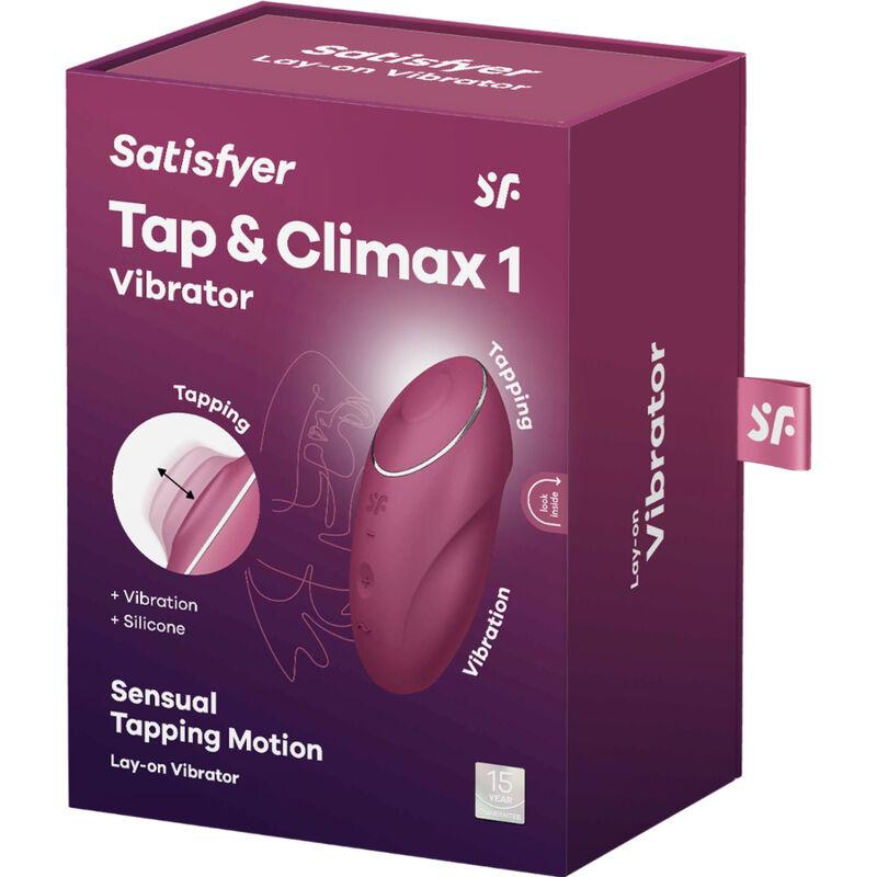 Satisfyer - Tap & Climax 1 Lay-On Vibrator Red 5
