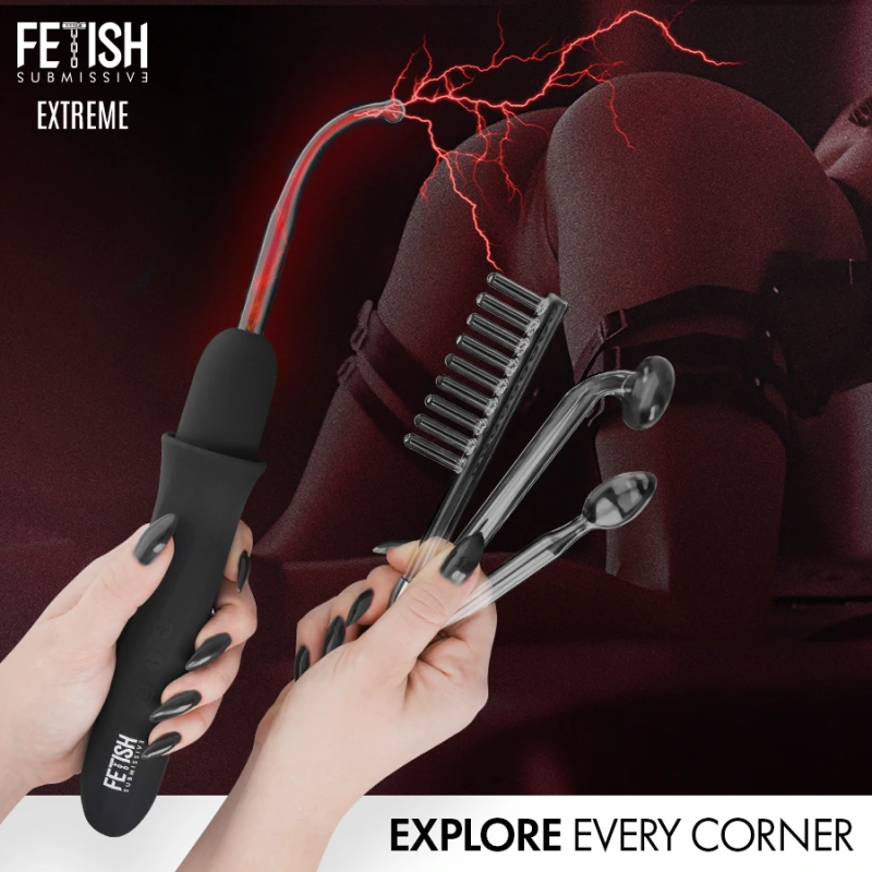 Fetish submissive - high frequency electrostimulation wand 2