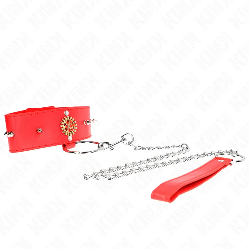 Kink - Red Diamond Necklace With Belt 65 Cm Ajdustable 35-51 Cm X 7 Cm