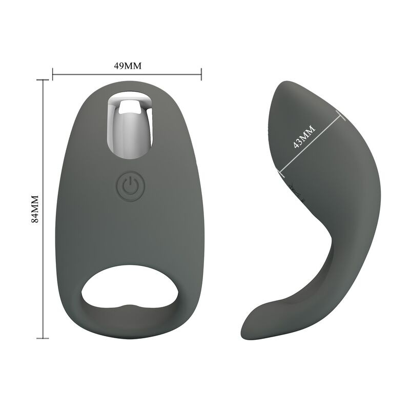 Pretty love - rechargeable soft silicone vibrating ring 8