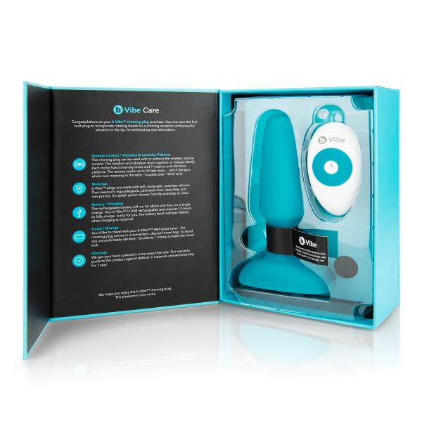 B-Vibe - Rimming Remote Control Plug Teal 2 9