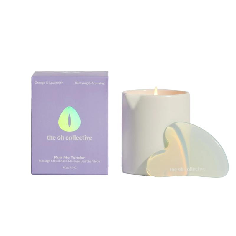 The Oh Collective - Rub Me Tender Massage Candle With Guasha