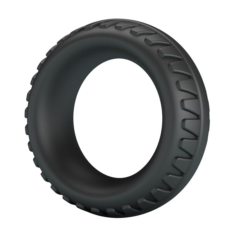 Crazy bull - merritt textured silicone cock ring black 1
