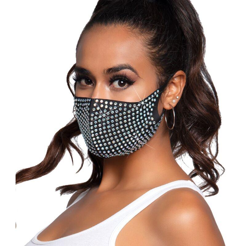 Leg Avenue Coco Rhinestone Mascarilla Face Mask