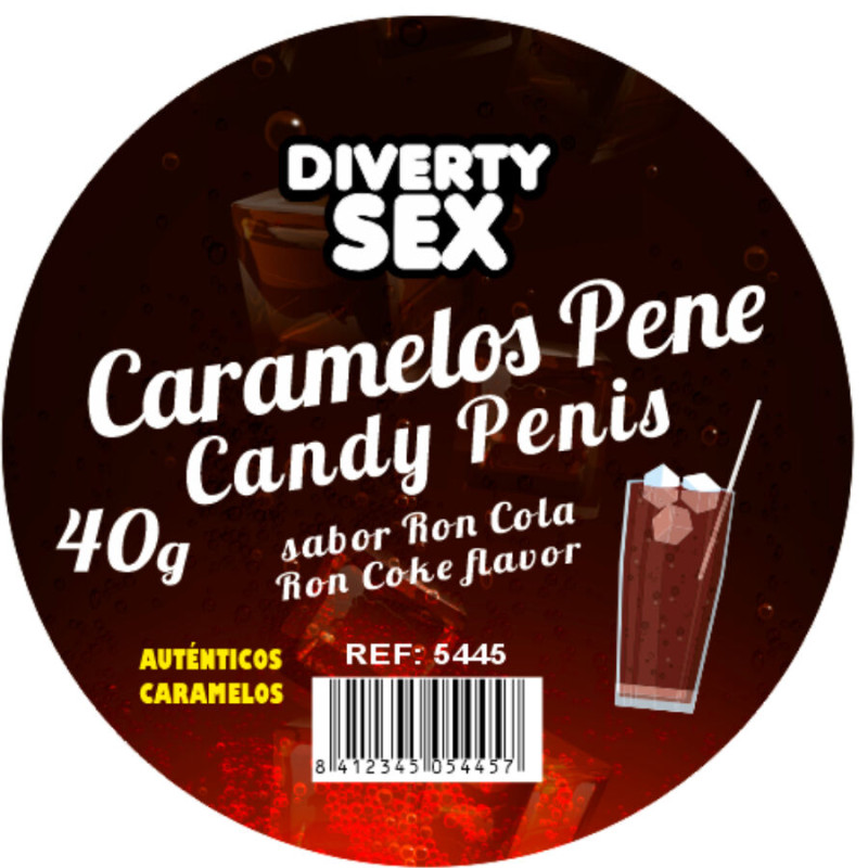Diablo picante - 20 penis-shaped candies with gin tonic flavor