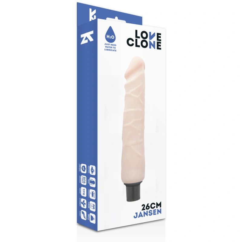 Loveclone - jansen self lubrication vibrator 26 cm -o- 4.2 cm 3