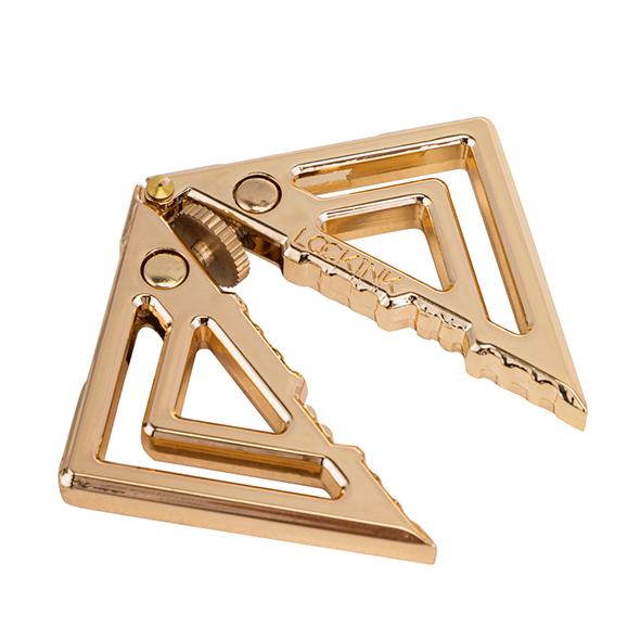 Lockink - Adjustable Nipple Clamps With Heavy Pendant Gold