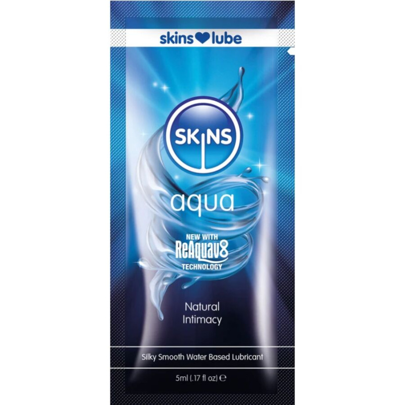 Skins - aqua water-based lubricant single-dose 5 ml