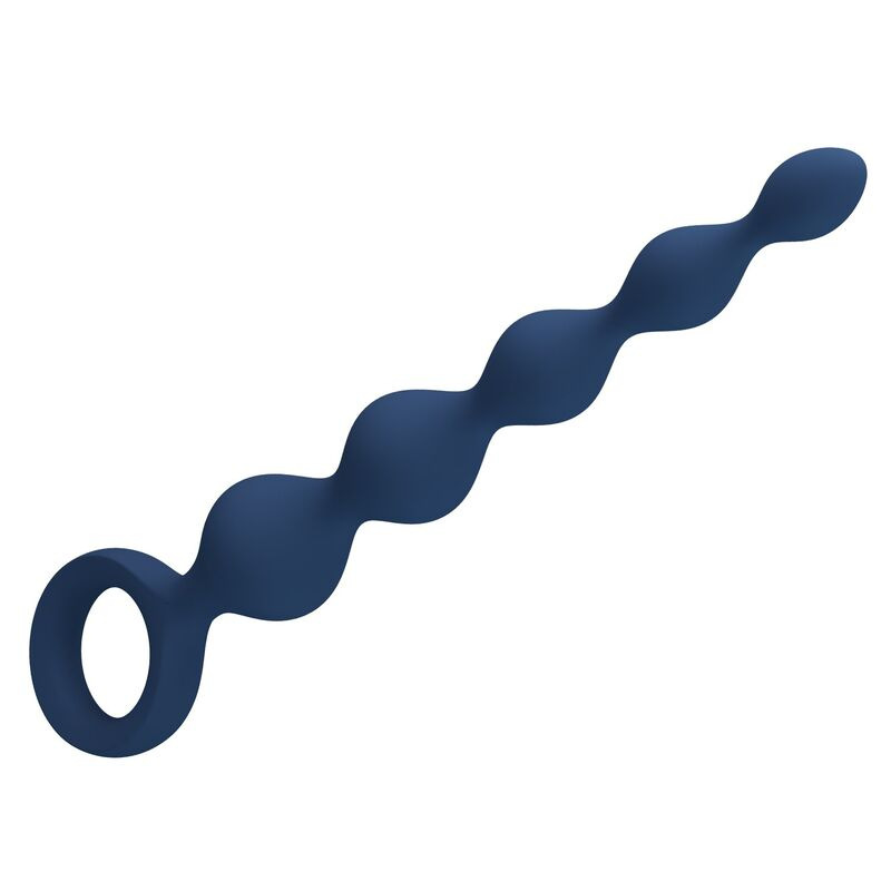 Mr play - blue silicone anal beads & anal plug 20.4 cm 5