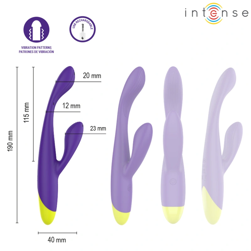 Intense - paolo rechargeable rabbit stimulator for g-spot and clitoris 2