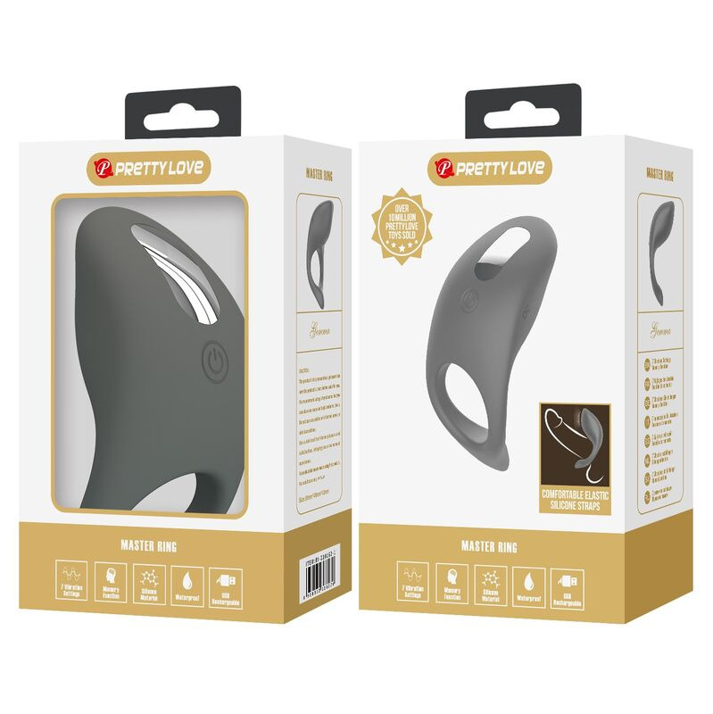 Pretty love - rechargeable soft silicone vibrating ring 10