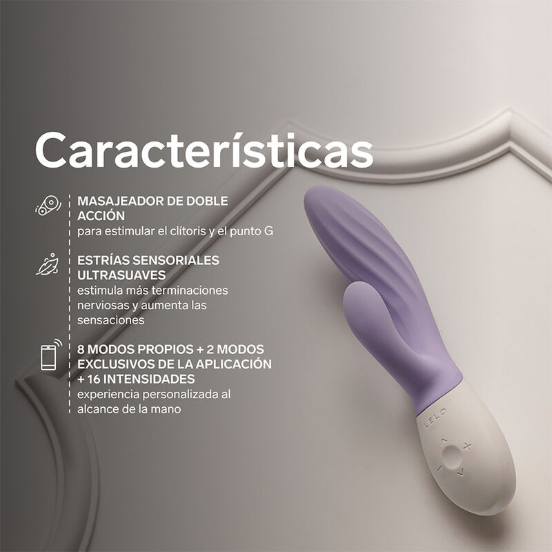 Lelo - ina twist double vibrator rabbit for g-spot and clitoris lavender 9