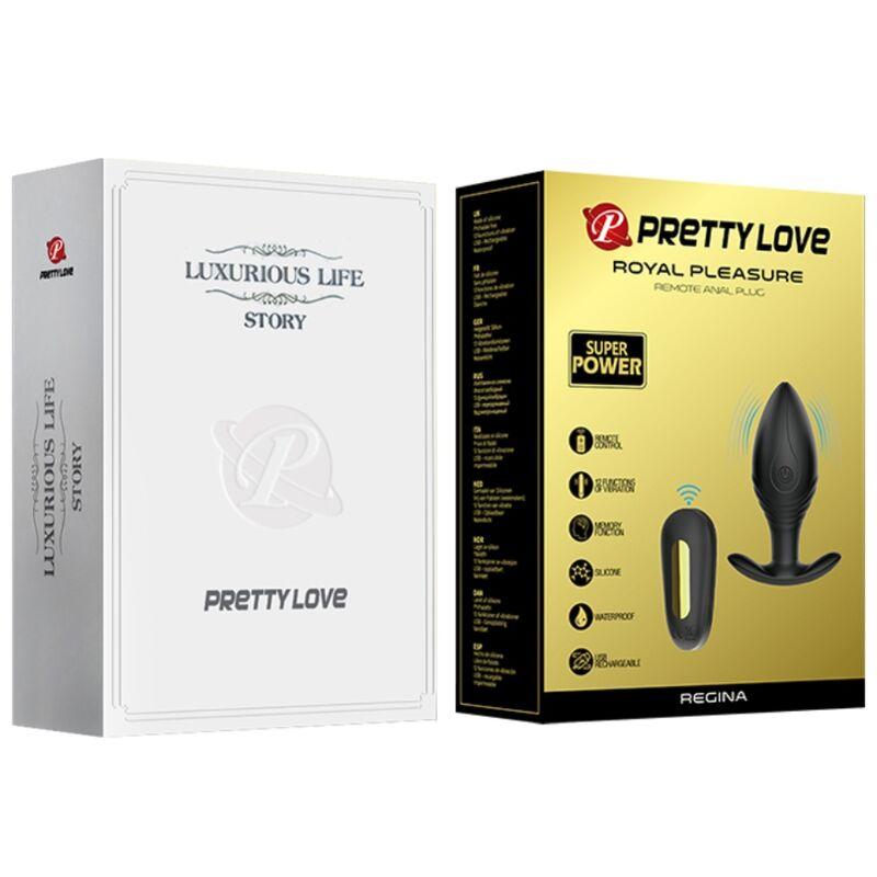 Pretty Love - Regina Anal Plug Rechargeable Vibrator Black