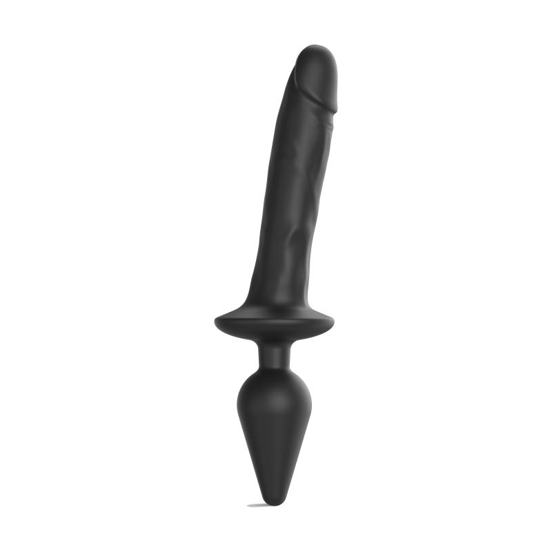 Strap-On-Me - Switch Plug-In Realistic Dildo Black Xxl 1