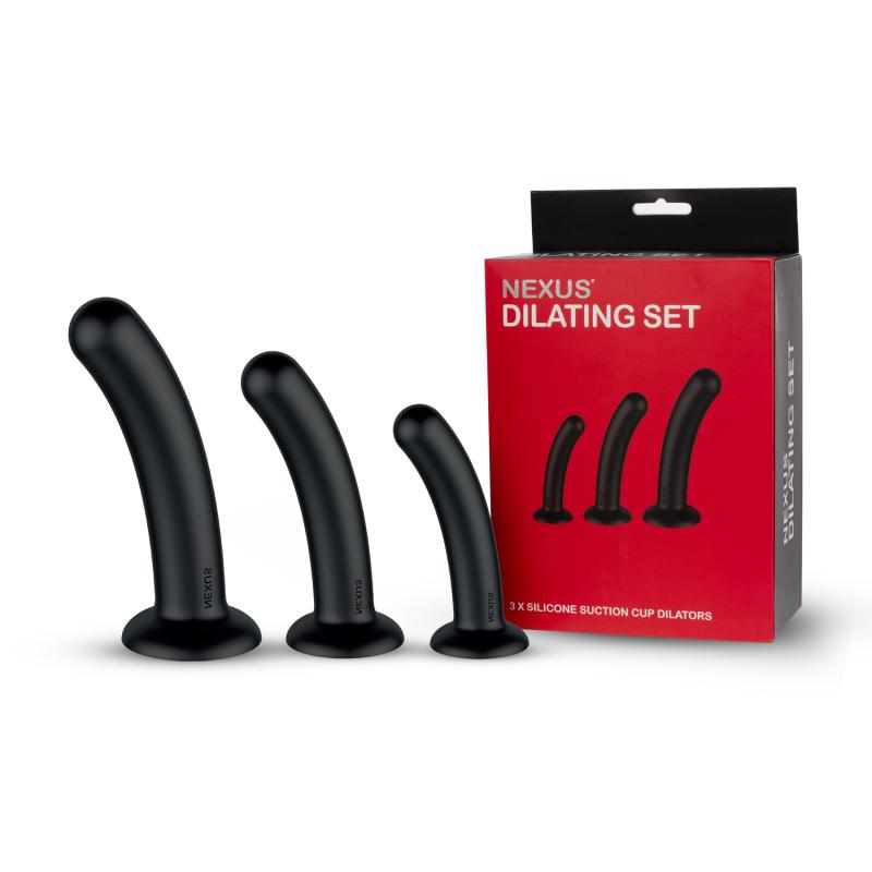 Nexus - Dilator Set Silicone Anal Dildos (S,M,L) Black 7