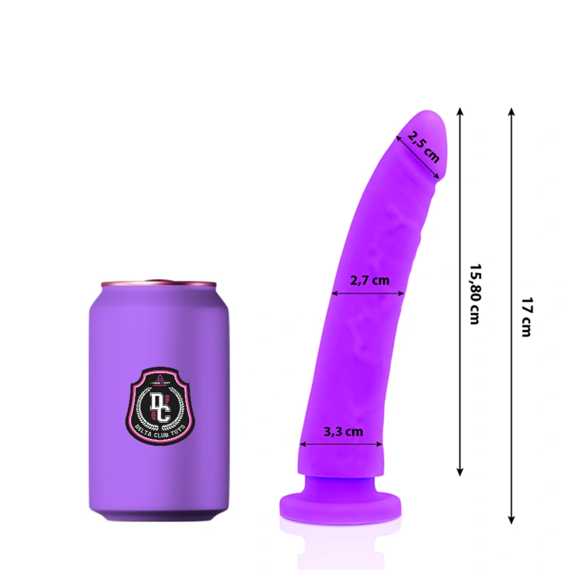 Delta club - toys lilac dildo medical silicone 17 cm -o- 3 cm