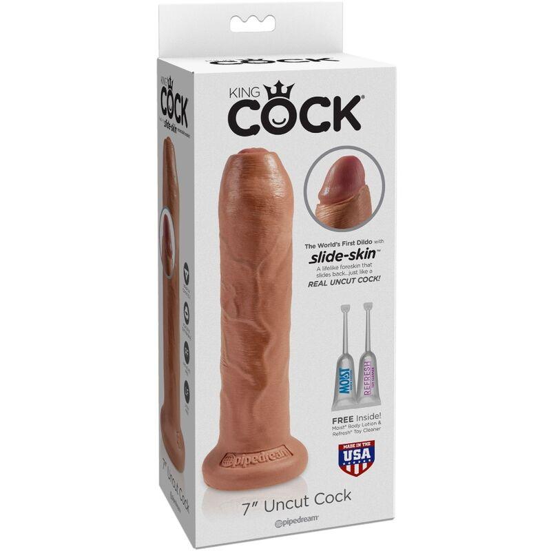 King Cock - Uncut Realistic Penis 17.8 Cm Caramel 2