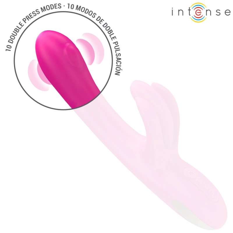Intense - britney multifunction rabbit vibrator 23 cm pink 6
