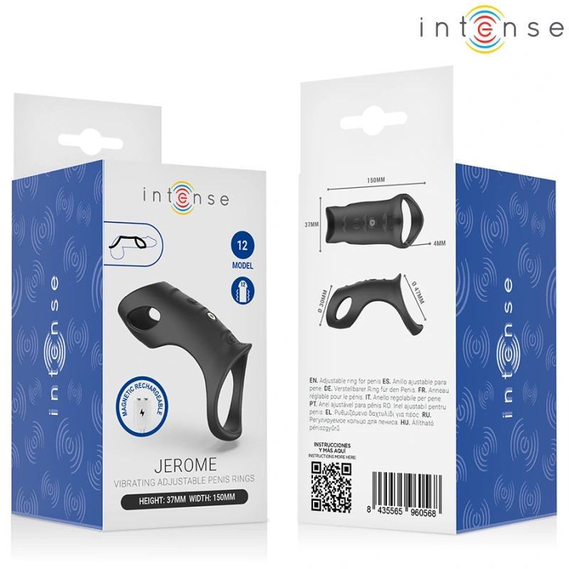 Intense - jerome adjustable vibrating penis ring model 12 6