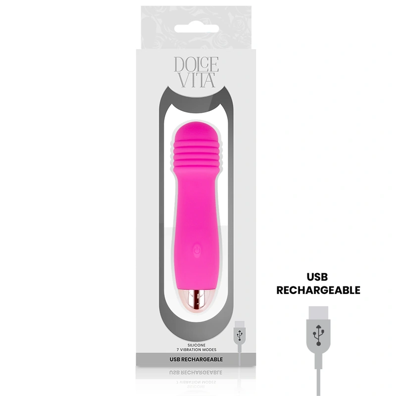 Dolce vita - rechargeable vibrator three pink 7 speeds 2