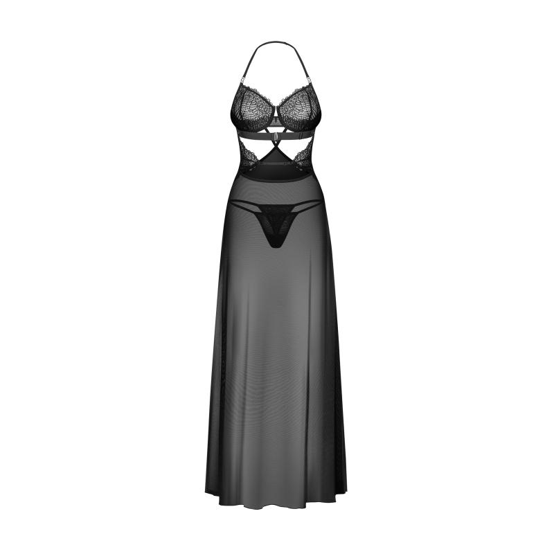 Obsessive - Iliosa Chemise & Thong Black S/M 2