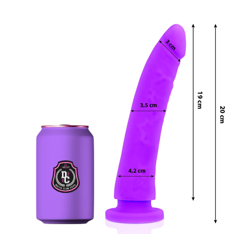 Delta club - toys lilac dildo medical silicone 20 cm -o- 4 cm