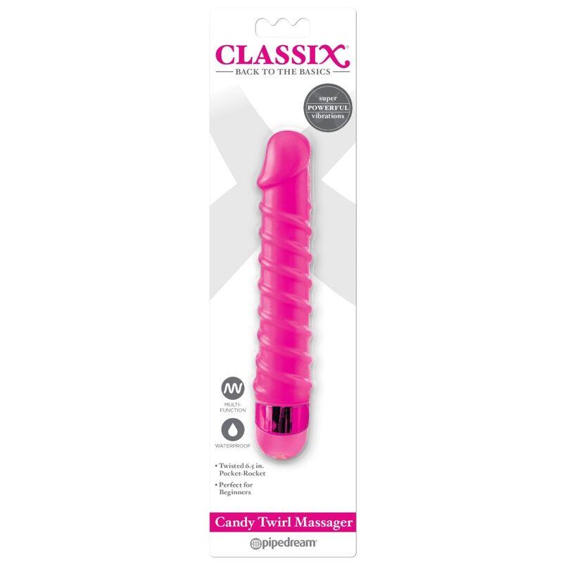 Classix - Candy Twirl Vibrating Massager 16.5 Cm Pink