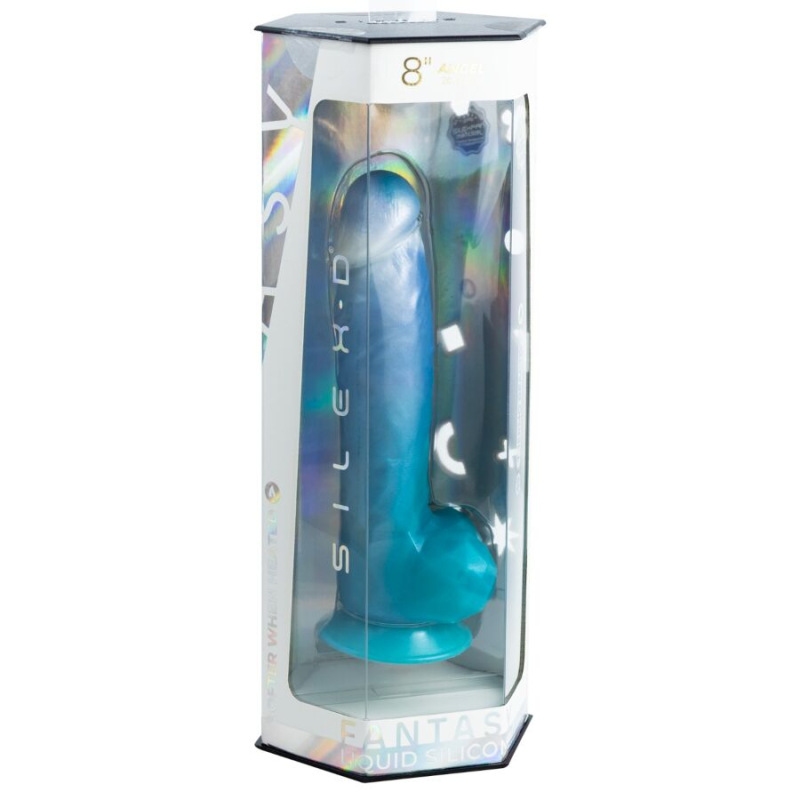 Silexd - angel dildo fantasy liquid silicone thermoreactive celestial blue 20.3 cm 7