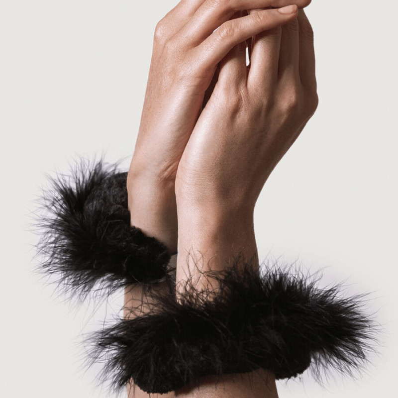 Adrien Lastic - Metal Handcuffs With Black Feathers 2
