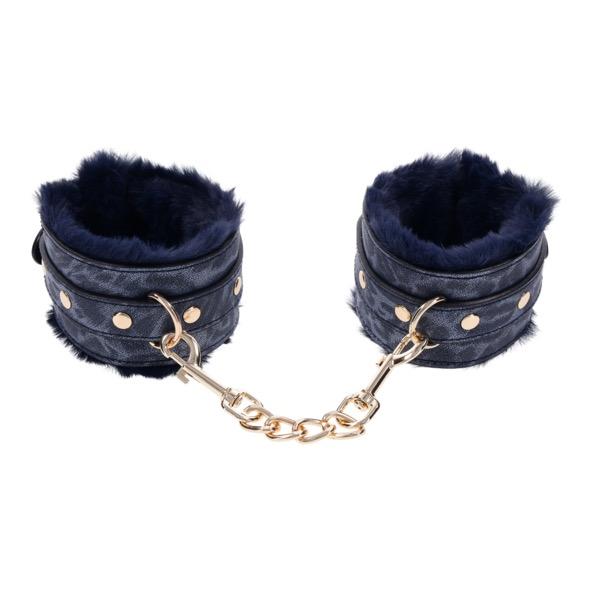 Sportsheets - Cougar Fur Handcuffs Blue