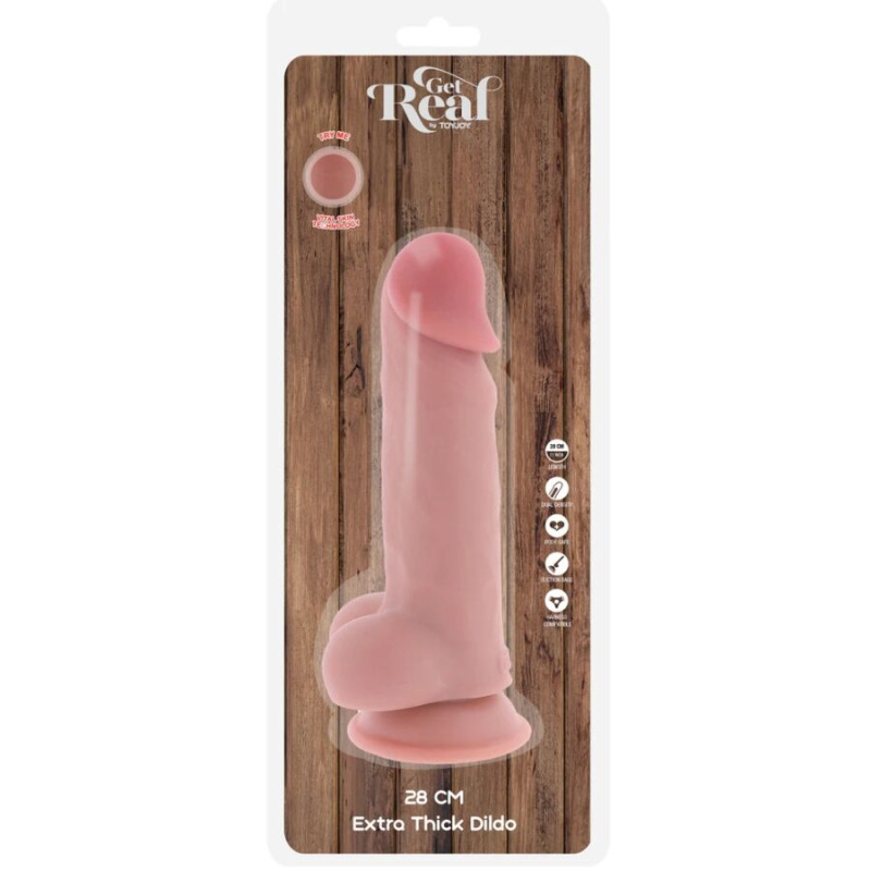Get real - deluxe realistic penis with testicles extra thick 28 cm 4