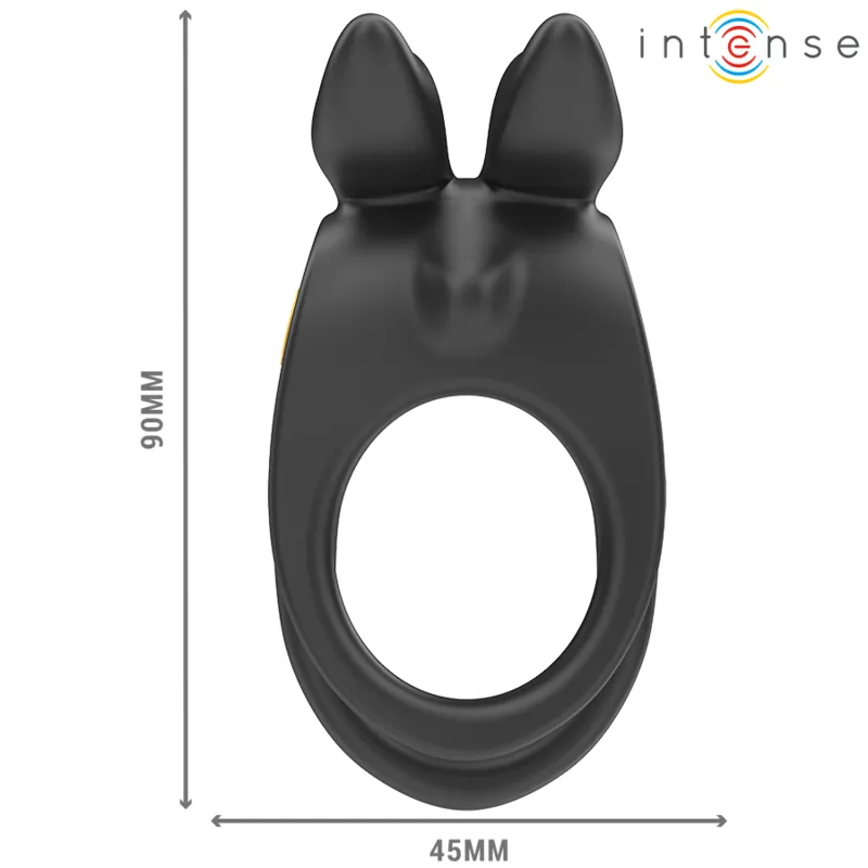 Intense - sam vibrator double penis ring 10 vibrations black 4