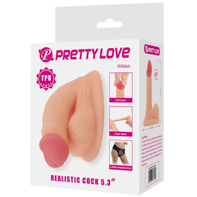 Pretty love - wildon ultra realistic and elastic dildo 10 cm natural 9