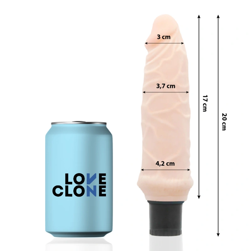 Loveclone - ivar self lubrication vibrator 20 cm -o- 3.7 cm 1