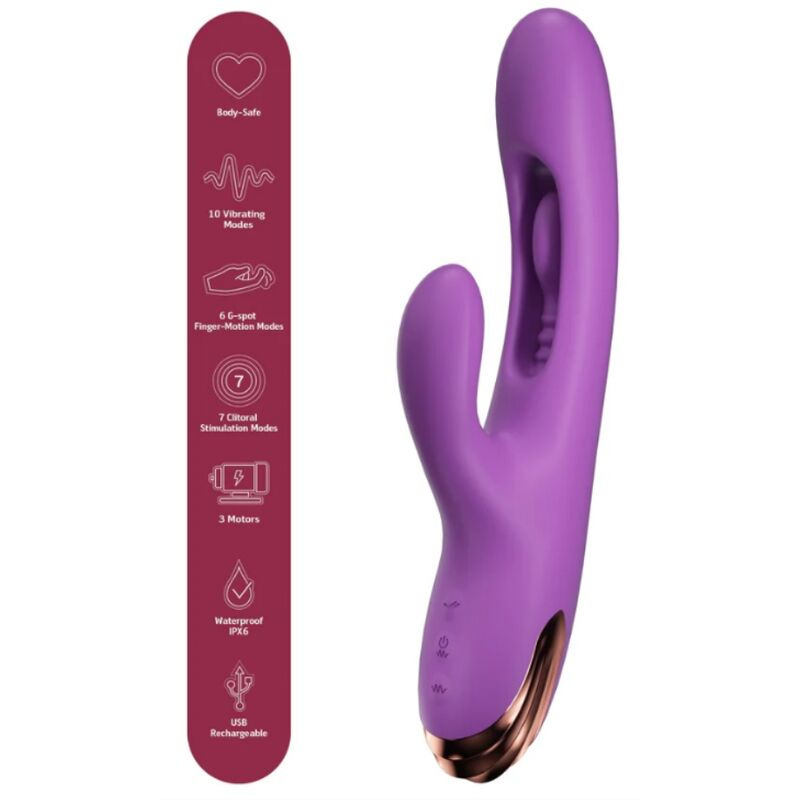 She.e.o - rabbit g-spot vibrator with digital movement purple 1