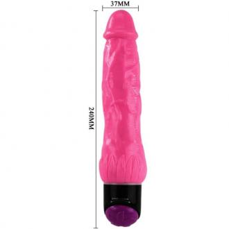 Colorful Sex Realistic Vibrator Purple 24 Cm