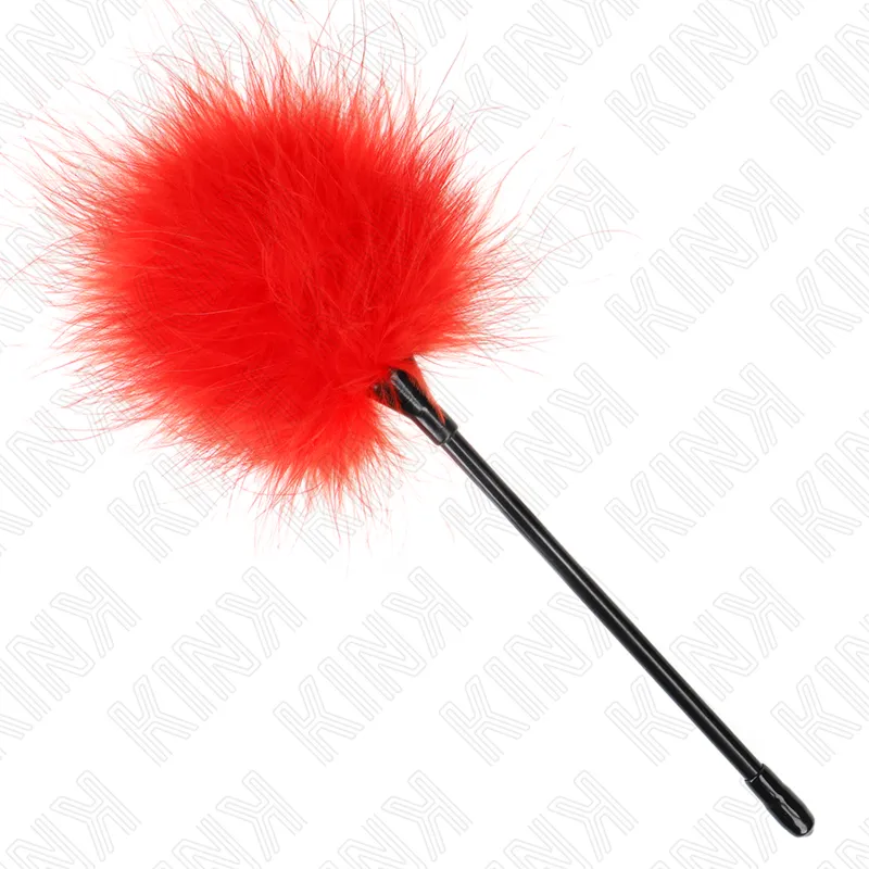 Kink - Red Tickle Feathers Used For The Bondage Kit 27 Cm 1