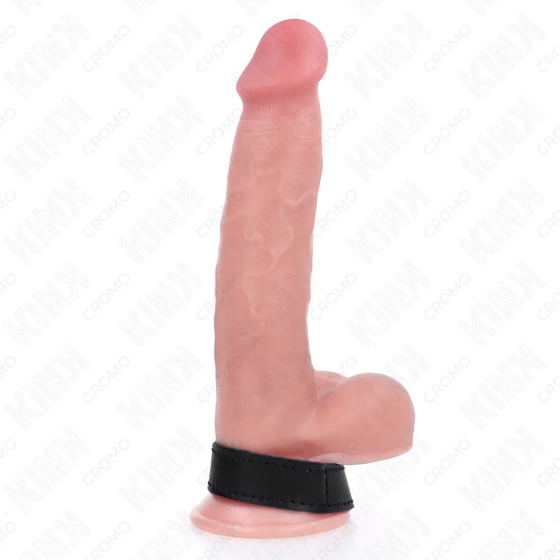 Kink - leather penis ring with velcro closure 20 x 2 cm