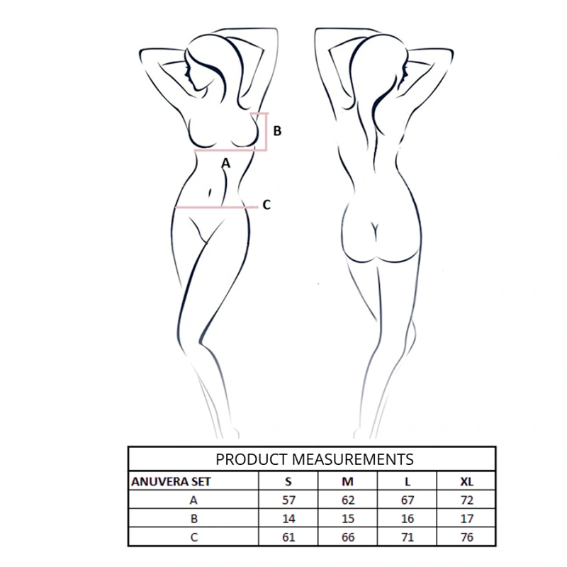 Passion - anuvera bra + thong set white s/m 3