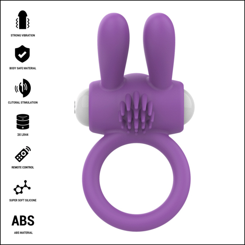 Intense - hopps vibrating penis ring with clitoral stimulation purple 1