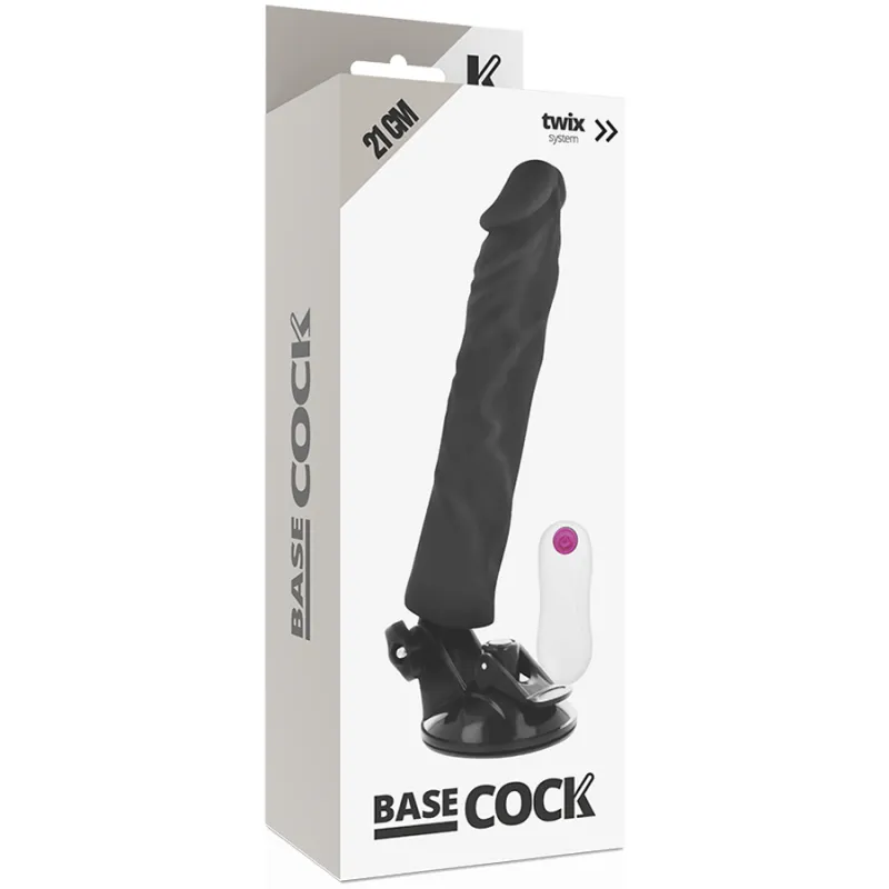 Basecock Realistic Control Remoto Black 21cm - Vibrátor