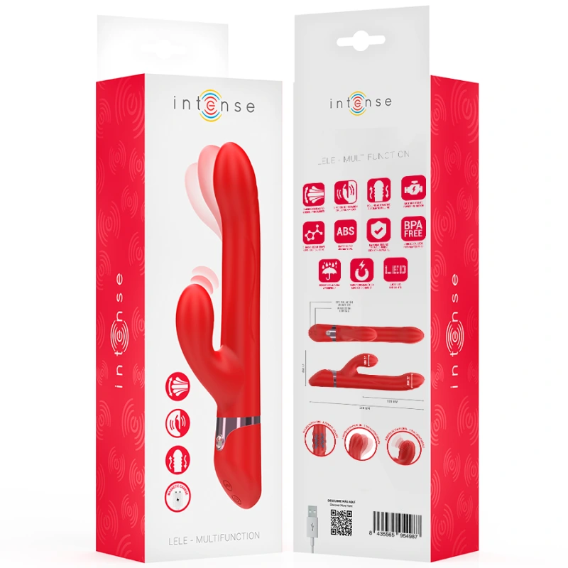Intense - lele multifunction vibrator rotating & oscillation & stimulation red 7