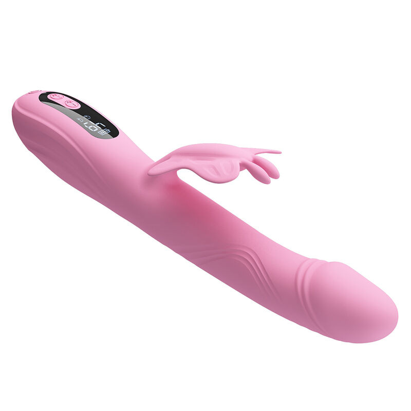 Pretty love - bella rabbit vibrator with butterfly stimulation and led pink 4