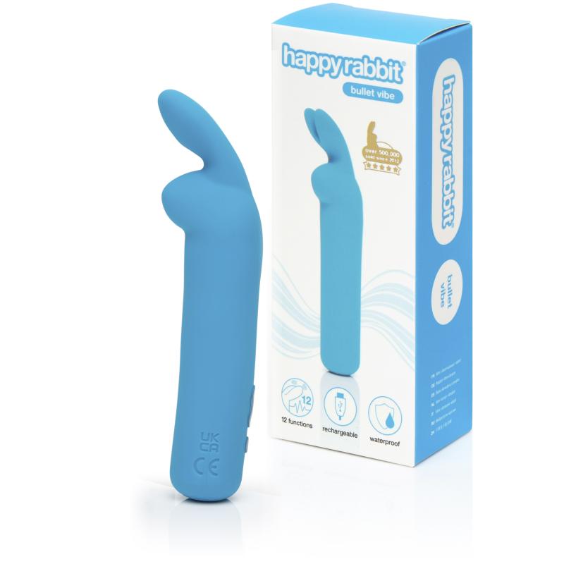 Happy Rabbit - Rechargeable Vibrating Bullet Blue 1