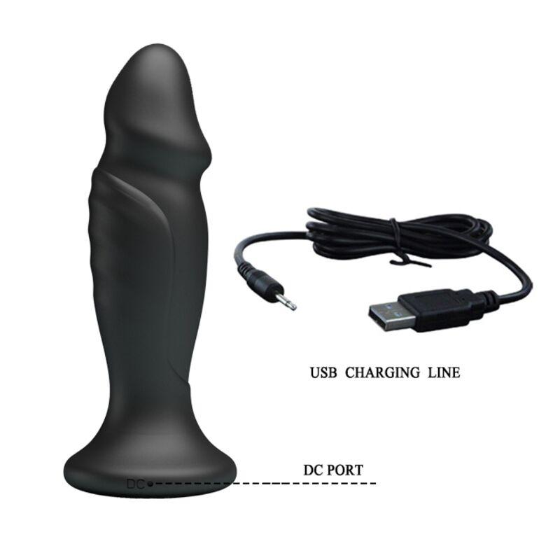 Mr Play - Anal Plug With Vibration Black Remote Control