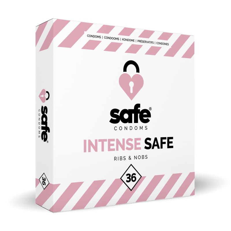 Safe - Condoms Ribs & Nobs 36 Pcs