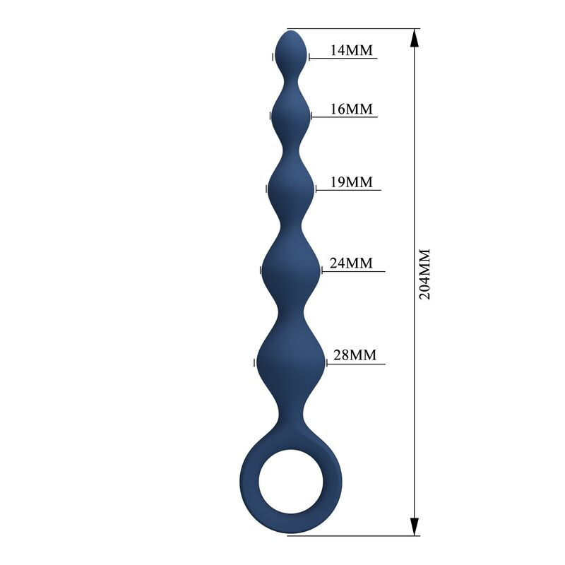 Mr play - blue silicone anal beads & anal plug 20.4 cm 8