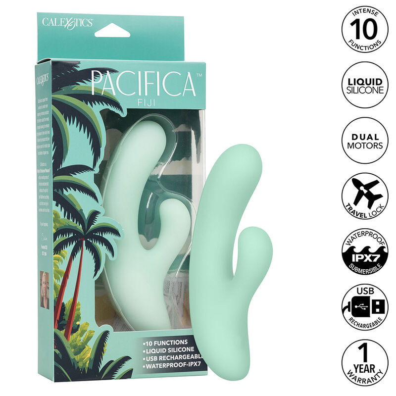 Calexotics - pacifica fiji vibrator & estimulator g spot 10 vibrations aqua 1